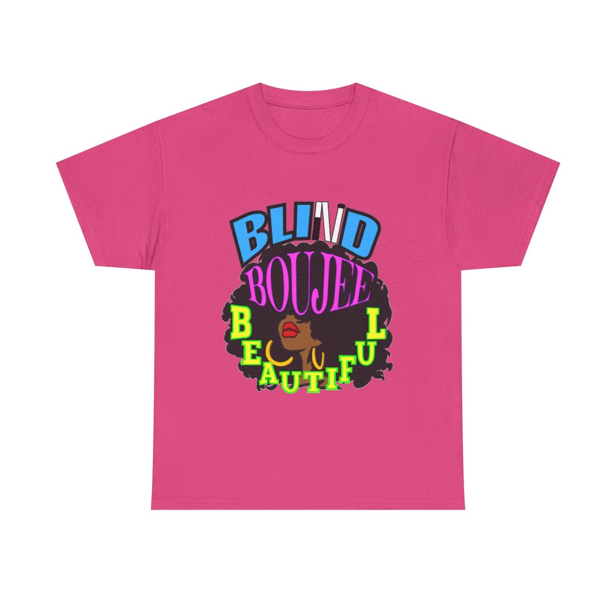 Blind Bougie Beautiful T-Shirt — Afro Puff Graphic Tee