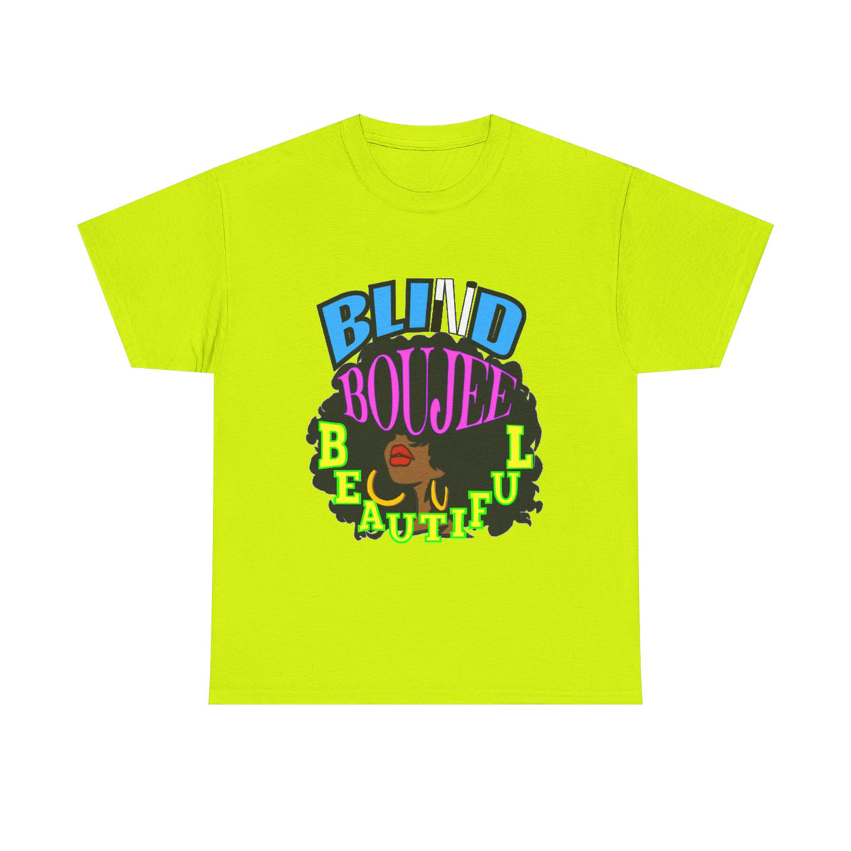 Blind Bougie Beautiful T-Shirt — Afro Puff Graphic Tee