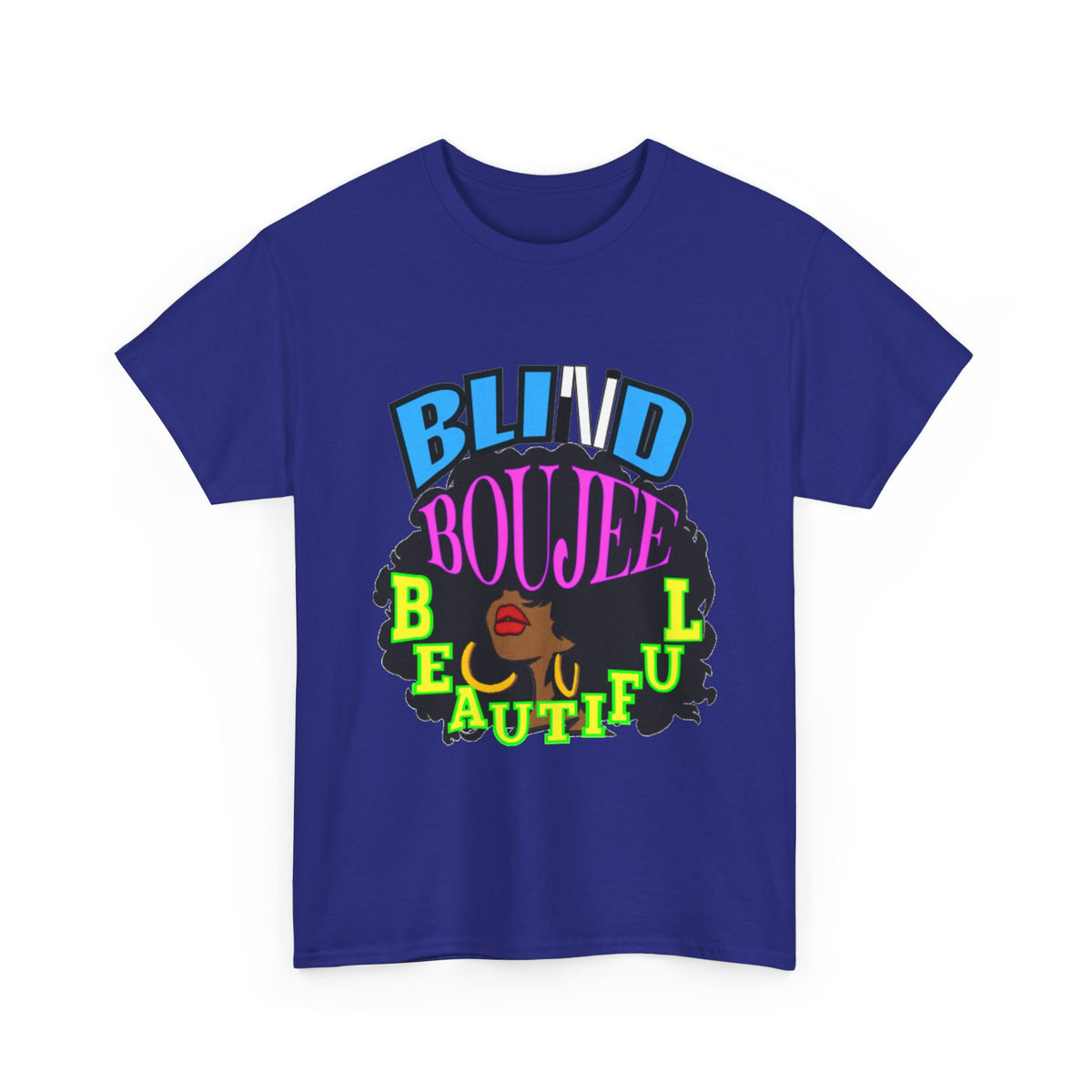 Blind Bougie Beautiful T-Shirt — Afro Puff Graphic Tee