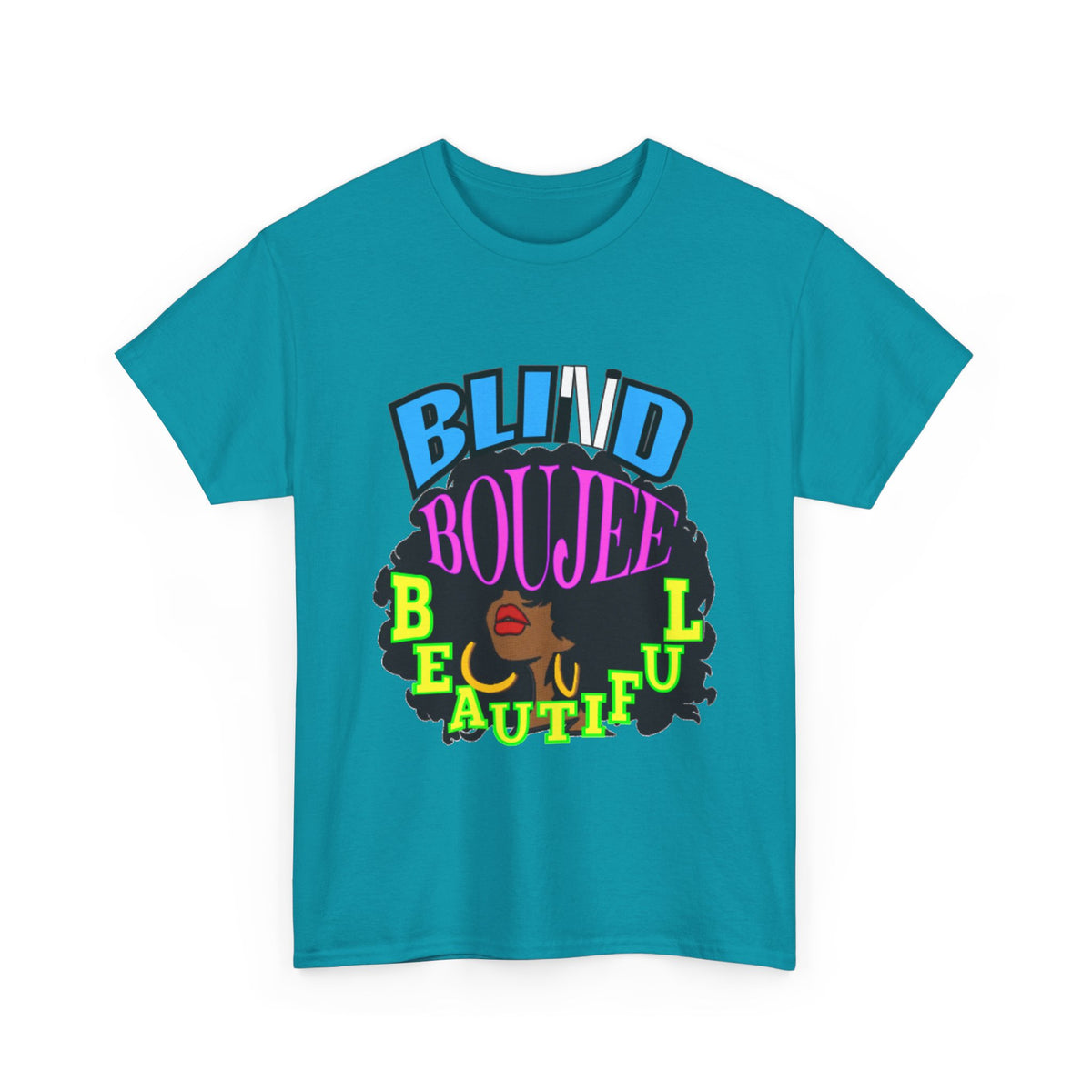 Blind Bougie Beautiful T-Shirt — Afro Puff Graphic Tee