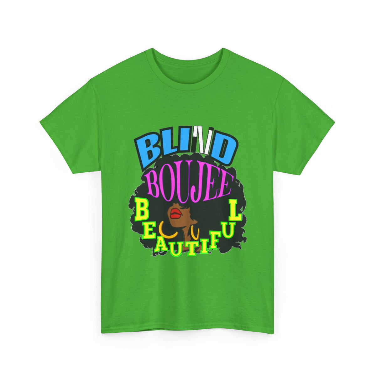 Blind Bougie Beautiful T-Shirt — Afro Puff Graphic Tee