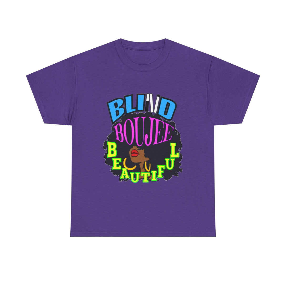 Blind Bougie Beautiful T-Shirt — Afro Puff Graphic Tee