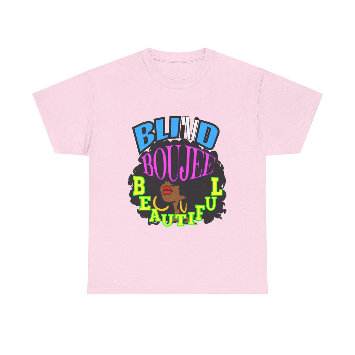Blind Bougie Beautiful T-Shirt — Afro Puff Graphic Tee