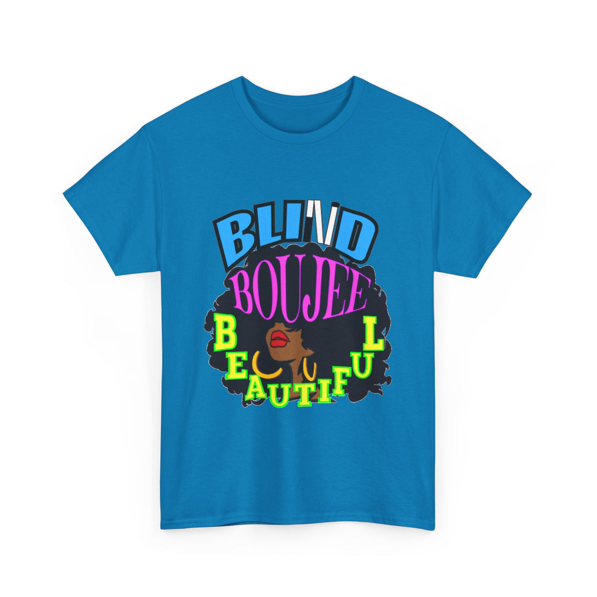 Blind Bougie Beautiful T-Shirt — Afro Puff Graphic Tee