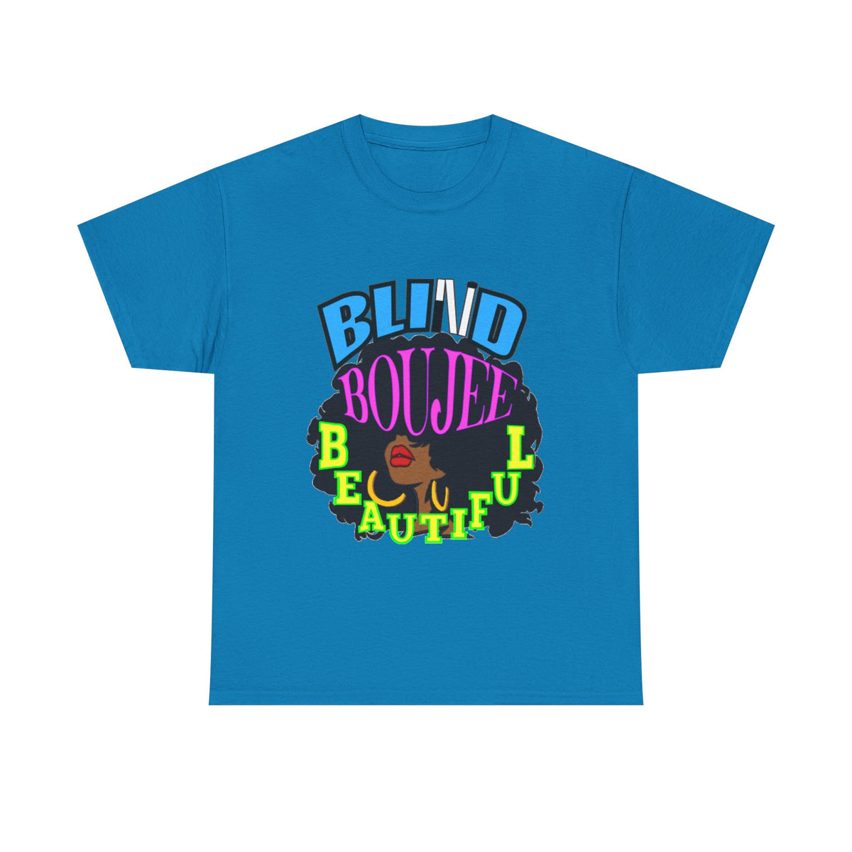 Blind Bougie Beautiful T-Shirt — Afro Puff Graphic Tee