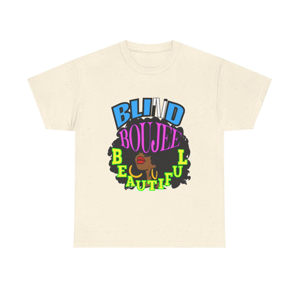 Blind Bougie Beautiful T-Shirt — Afro Puff Graphic Tee