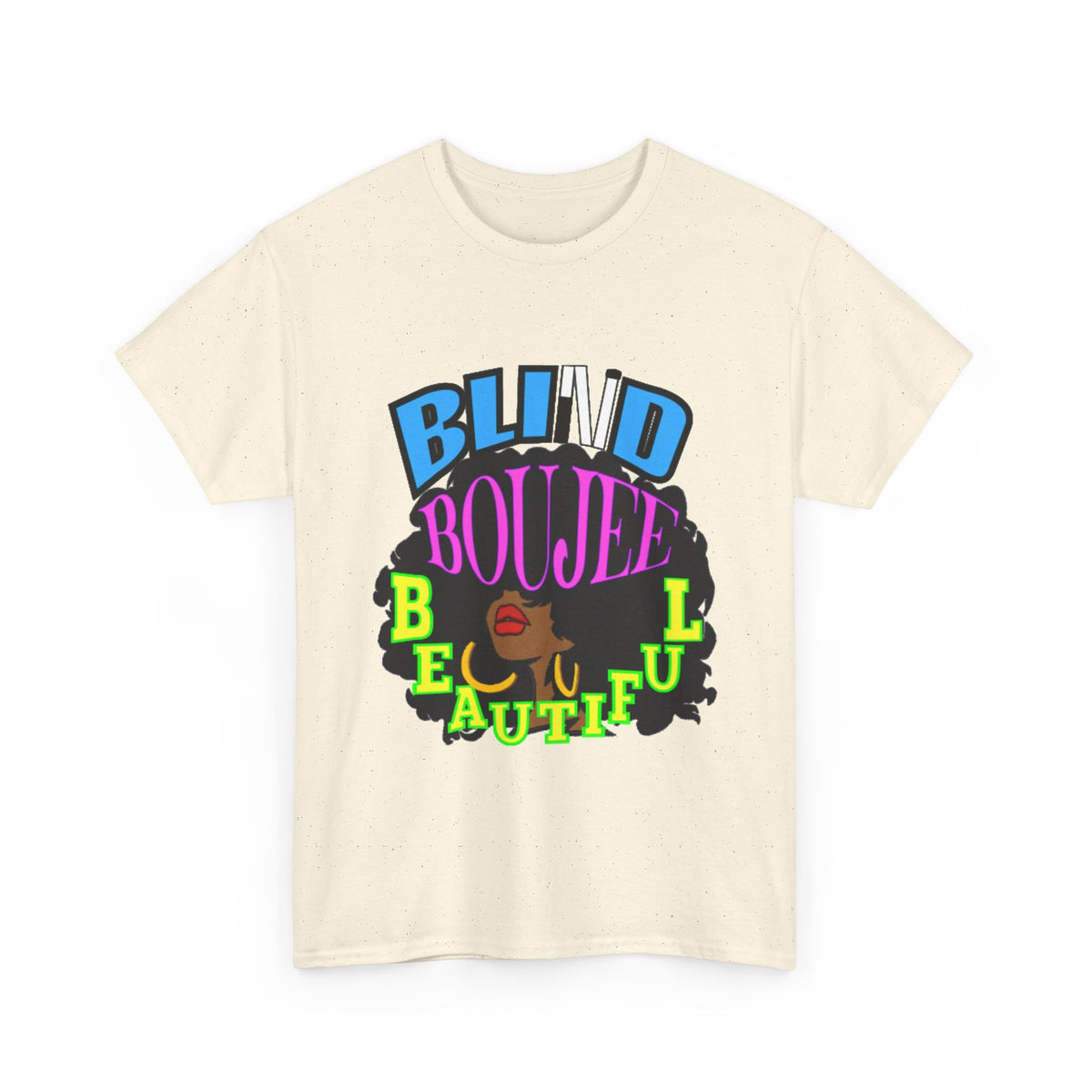 Blind Bougie Beautiful T-Shirt — Afro Puff Graphic Tee
