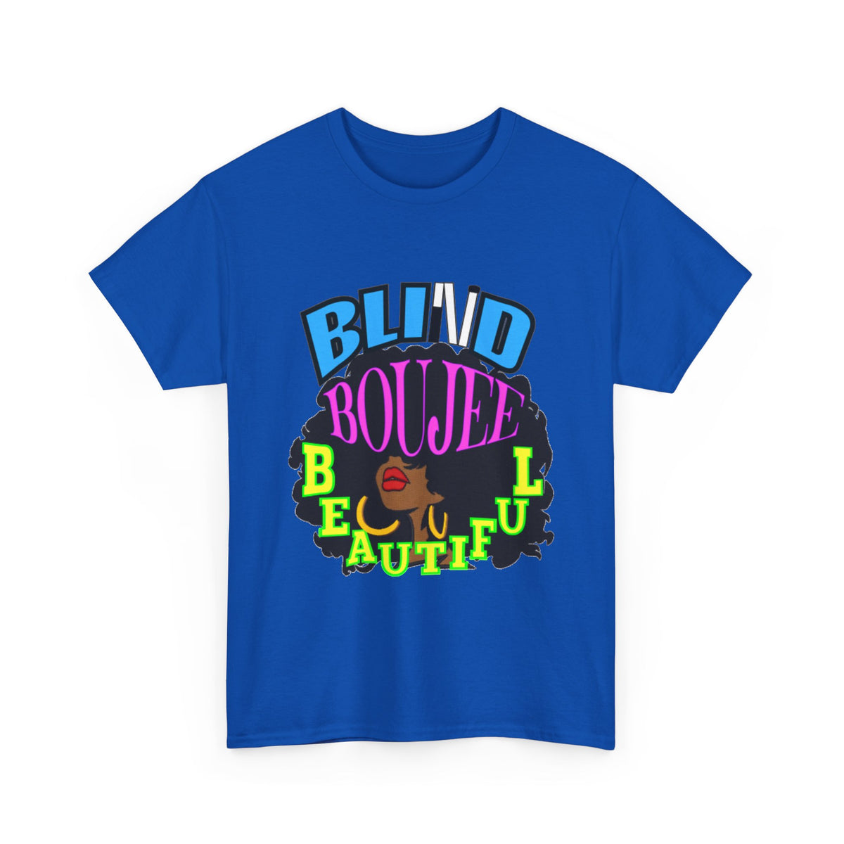 Blind Bougie Beautiful T-Shirt — Afro Puff Graphic Tee