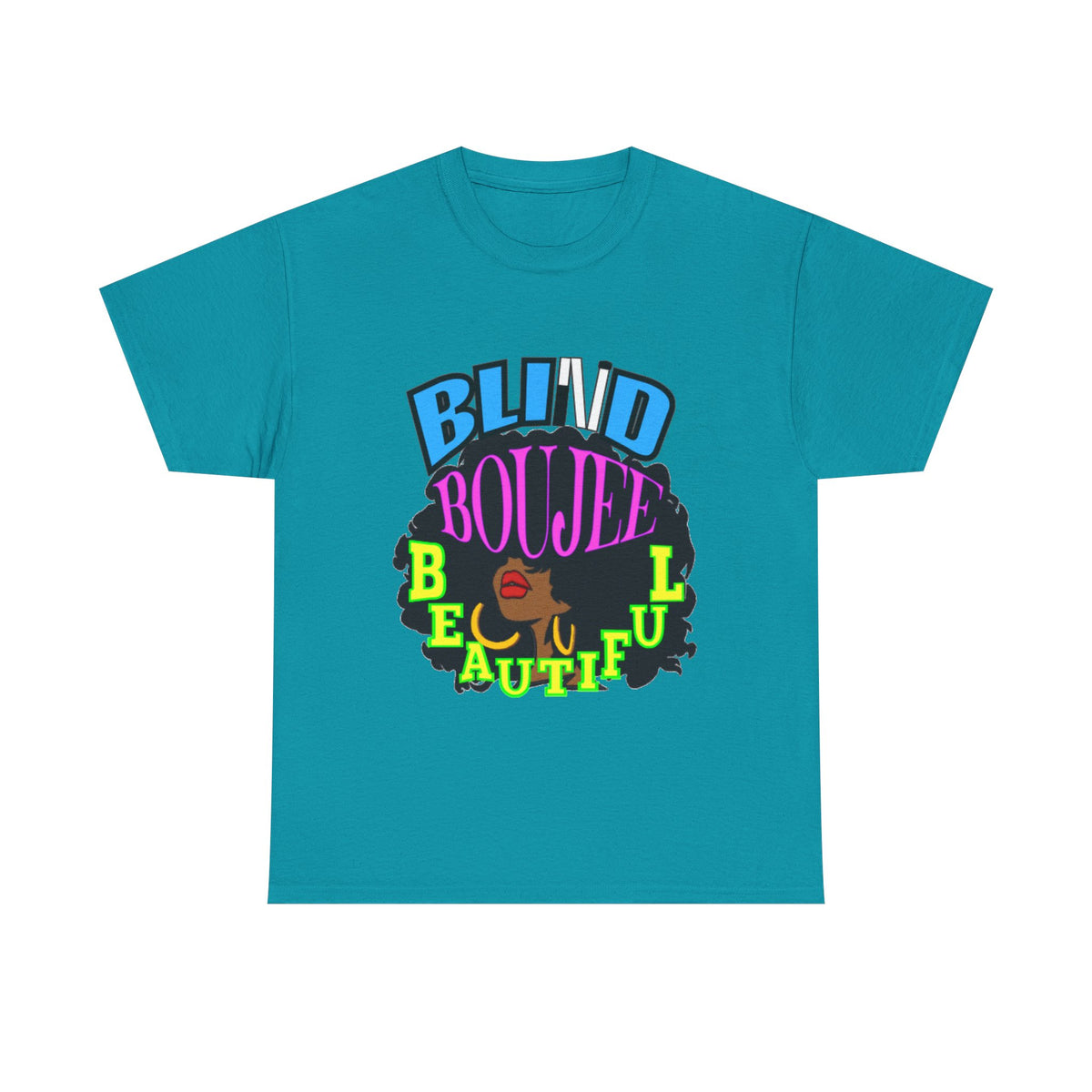 Blind Bougie Beautiful T-Shirt — Afro Puff Graphic Tee